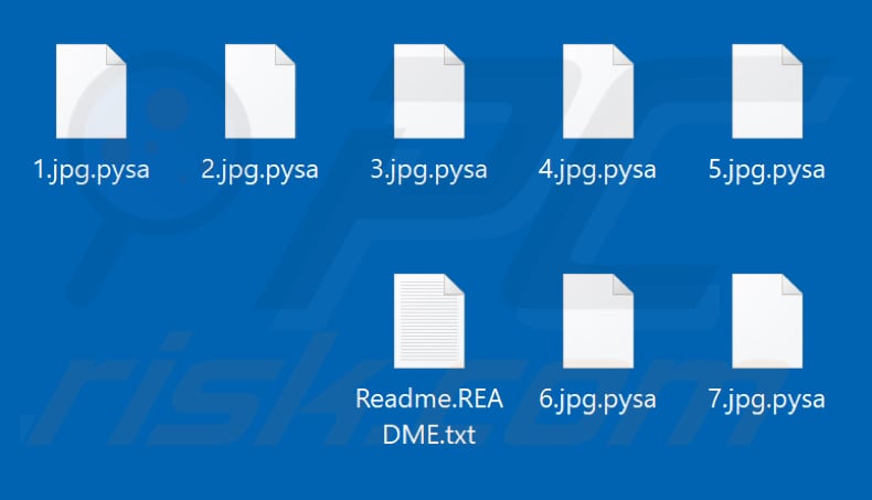 Bestanden versleuteld door de Pysa ransomware (.pysa extensie)