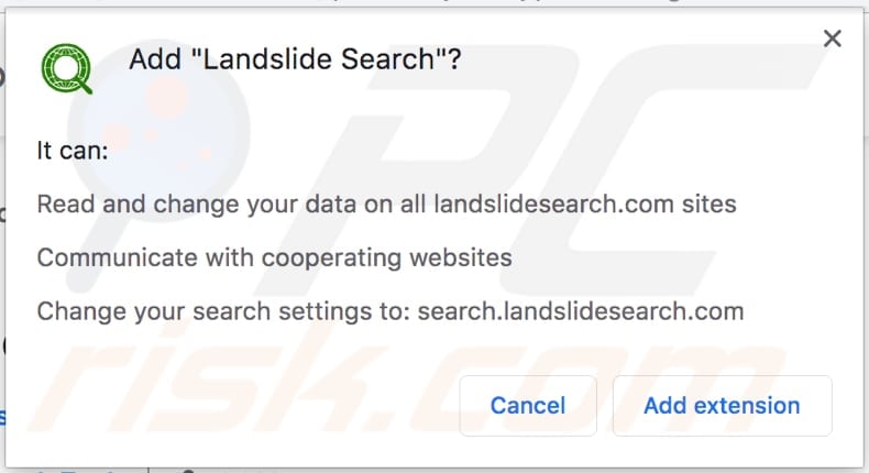 Landslide Search wil toegang tot gegevens