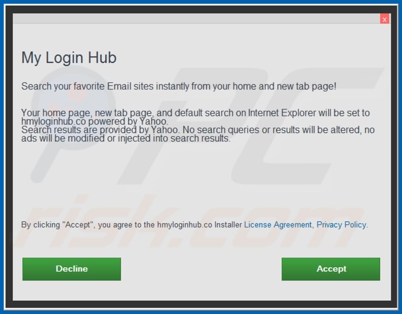 Officiële My Login Hub browserkaper installer