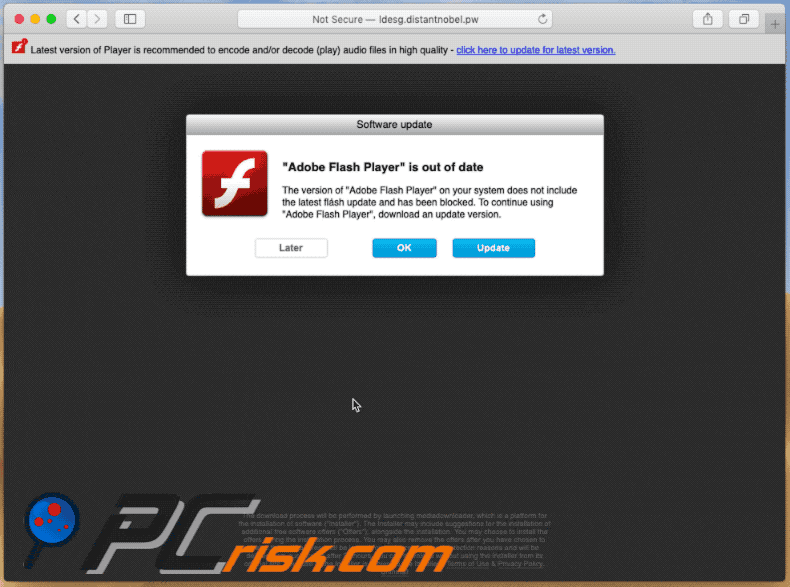 adobe flash player is verouderd oplichting