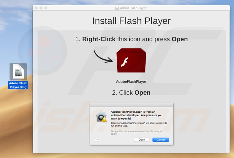 valse installatie van adobe flash player