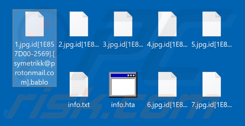 Bestanden versleuteld door Bablo ransomware (.bablo extensie)
