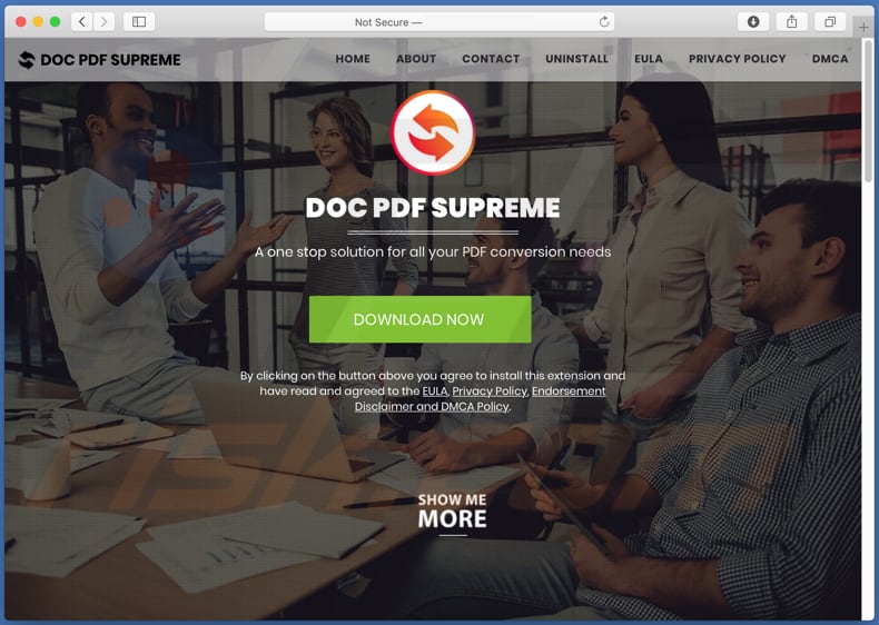 Dubieuze website promoot doctopdfsupreme.com 