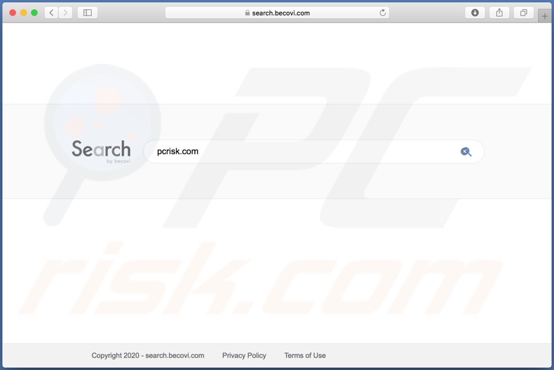 search.becovi.com browserkaper op een Mac computer