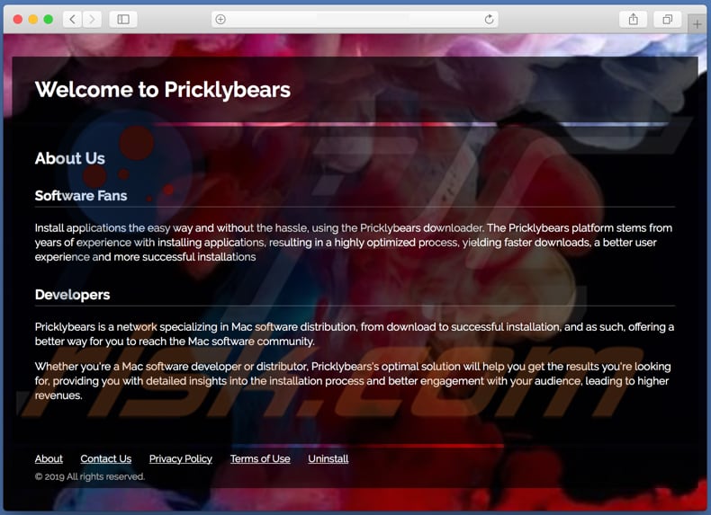 Dubieuze website promoot search.pricklybears.com