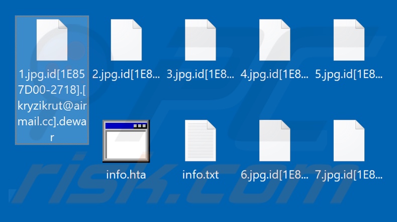 Bestanden versleuteld door Dewar ransomware (.dewar extensie)