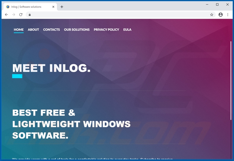 Site die de InLog-browser promoot
