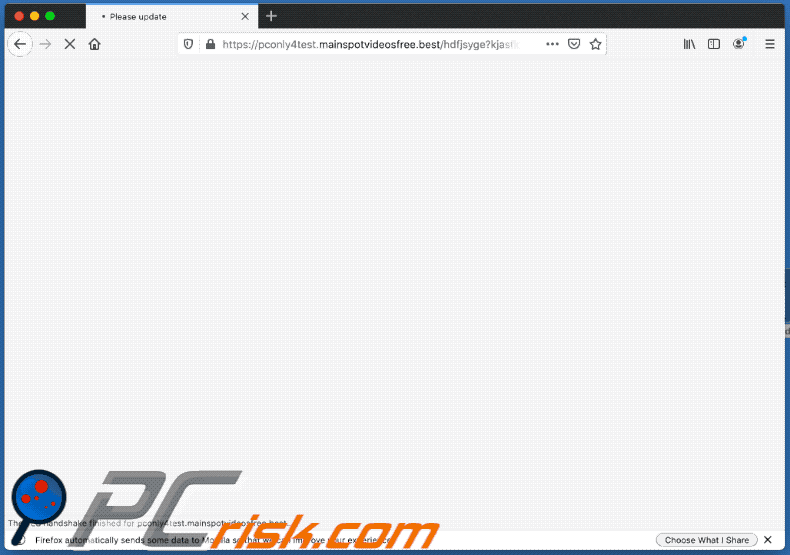 Voorbeeld van een misleidende website die een valse Adobe Flash Player promoot
