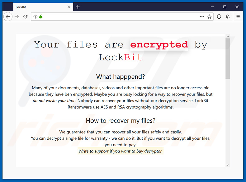 Geupdate LockBit ransomware Torwebsite
