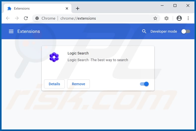 Removing feed.logic-search.com related Google Chrome extensions