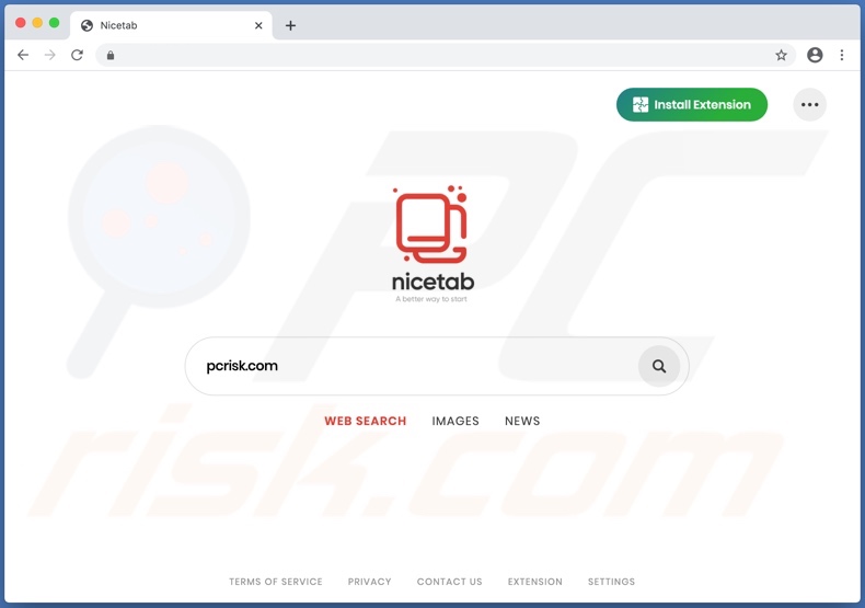 Dubieuze website promoot de NiceTab StartPage