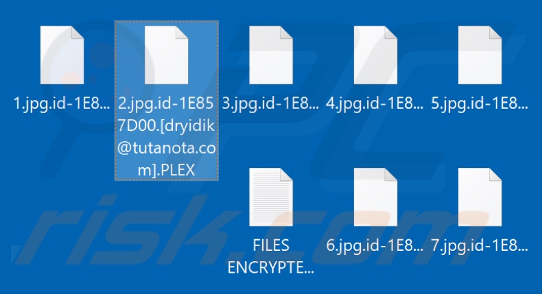 Bestanden versleuteld door de PLEX ransomware (.PLEX extensie)