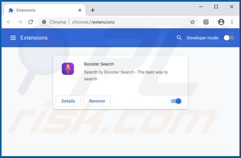 Verwijdering feed.boostersearch.com gerelateerde Google Chrome extensies