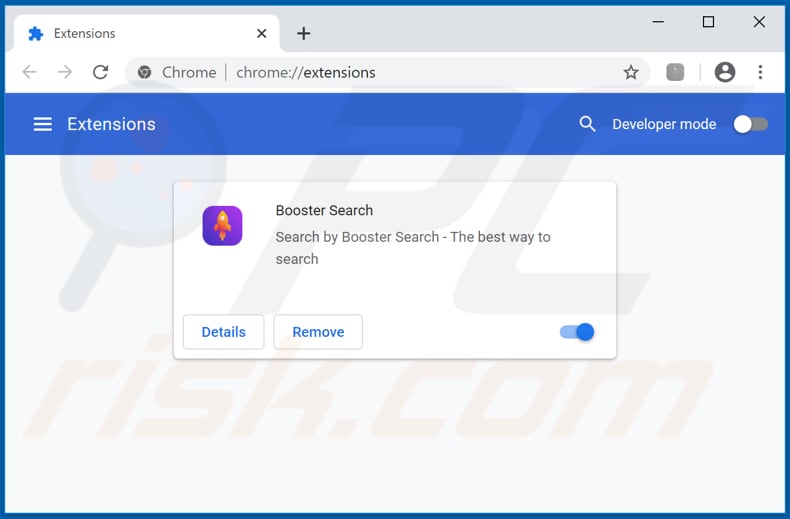 Verwijdering feed.boostersearch.com gerelateerde Google Chrome extensies