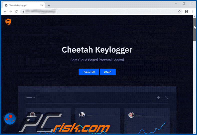 cheetah keylogger website promoten in gif-afbeelding