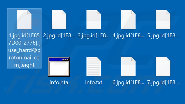 Bestanden versleuteld door Eight ransomware (.eight extensie)