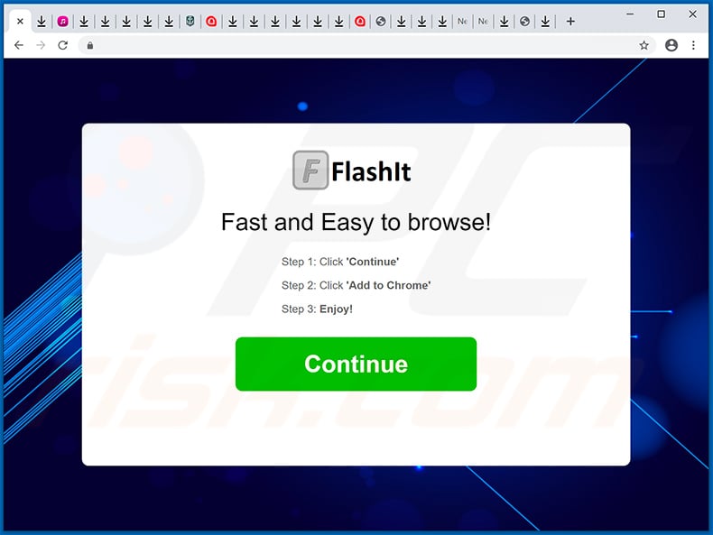 FlashIt browserkaper wordt gepromoot via een website