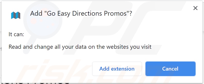 Go Easy Directions Promos adware vraagt toestemmingen