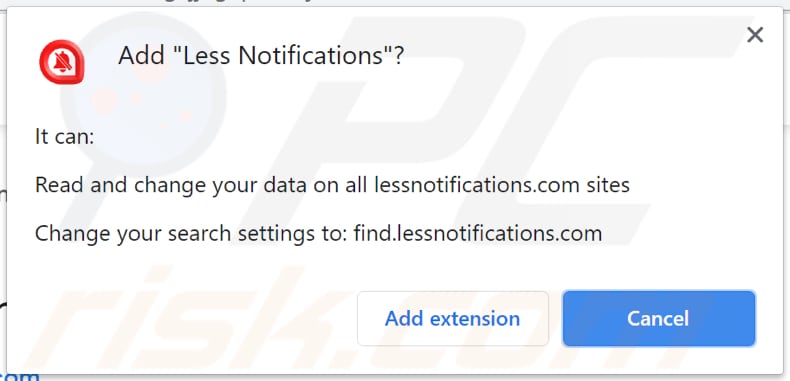 less notifications browserkaper vraagt toestemming