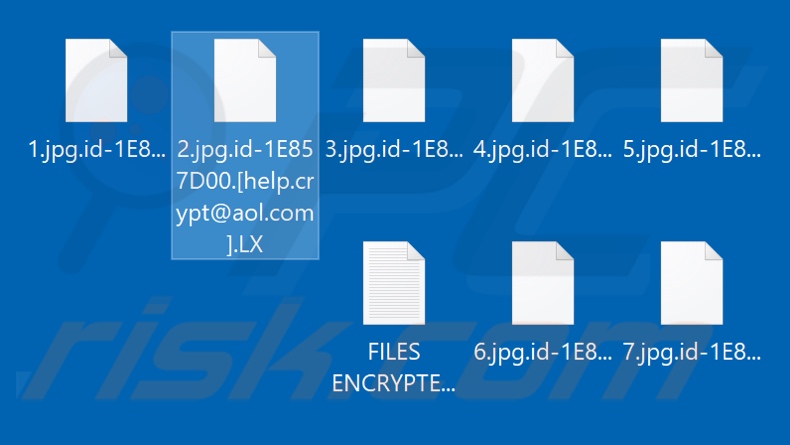 Bestanden versleuteld door LX ransomware (.LX extensie)