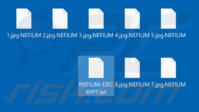 Bestanden versleuteld door NEFILIM ransomware (.NEFILIM extensie)