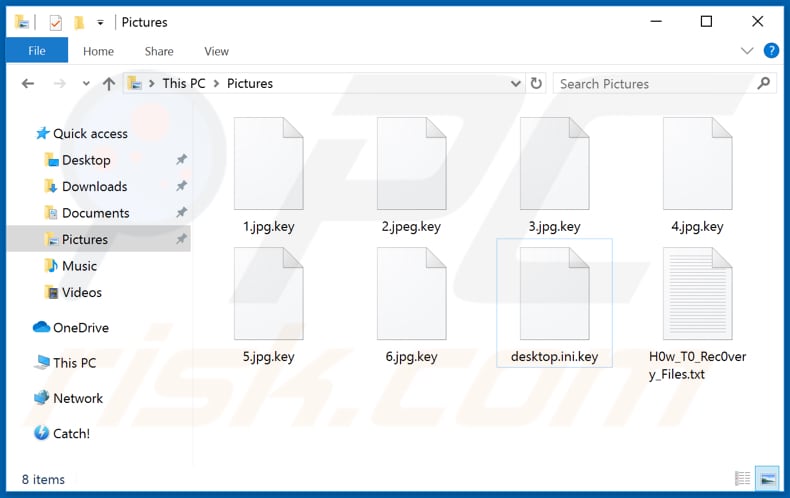 Bestanden versleuteld door de PwndLocker ransomware (.key extensie)