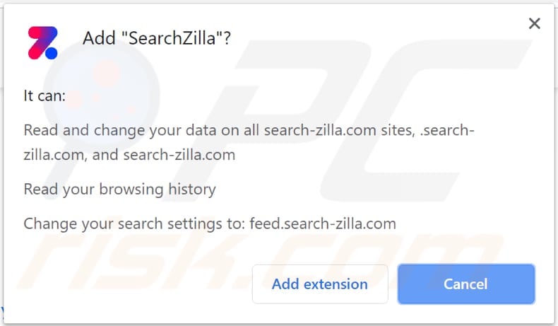 searchzilla browserkaper vraagt toestemming voor installatie
