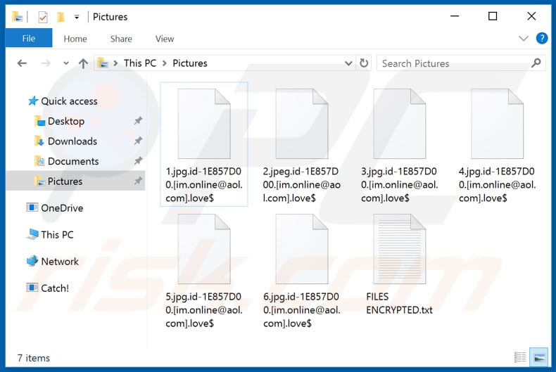 Bestanden versleuteld door de Love$ ransomware (.love$ extensie)