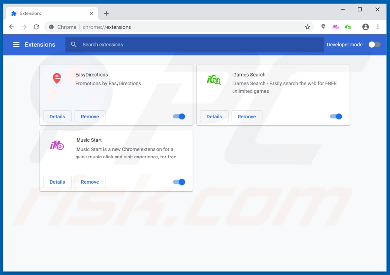 Verwijdering MessengerSpot ads uit Google Chrome stap 2
