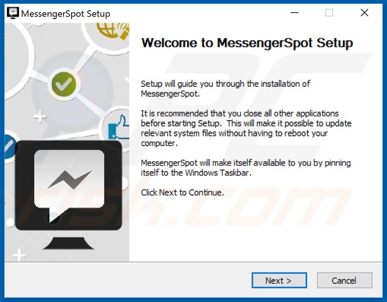 MessengerSpot adware installatie