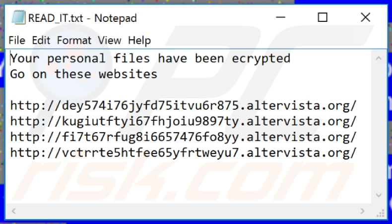 Rogue ransomware tekstbestand (READ_IT.txt)