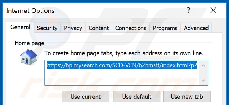 Verwijdering hp.mysearch.com uit Internet Explorer startpagina