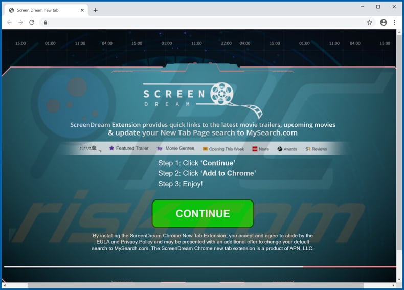 Screen Dream browserkaper promotie-website (vb 1)