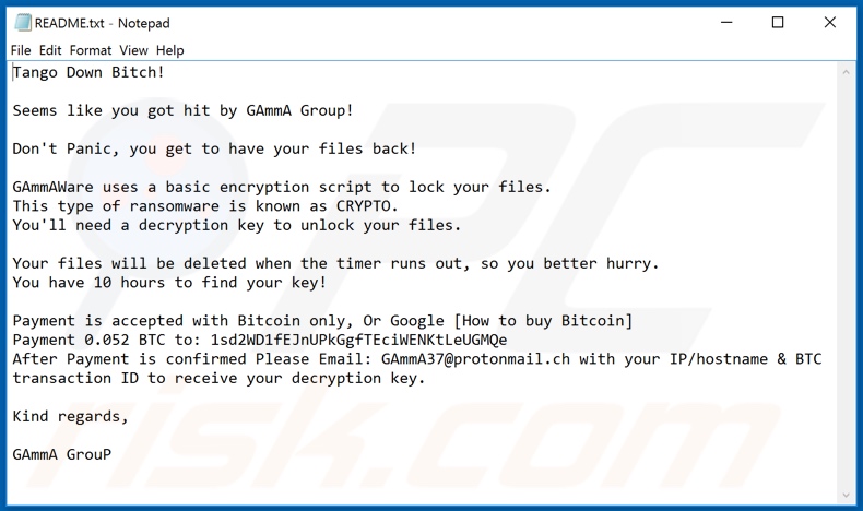 Black Kingdom ransomware tekstbestand (README.txt)