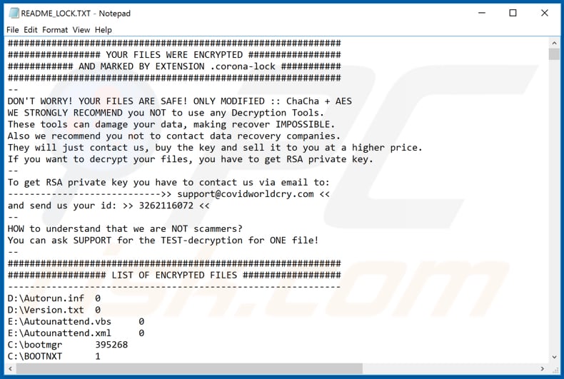 CovidWorldCry decrypt instructions ()