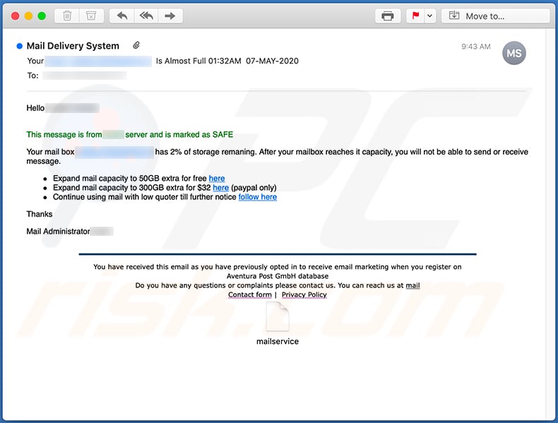 E-mailreferenties phishing werken een andere variant bij (2020-05-08)
