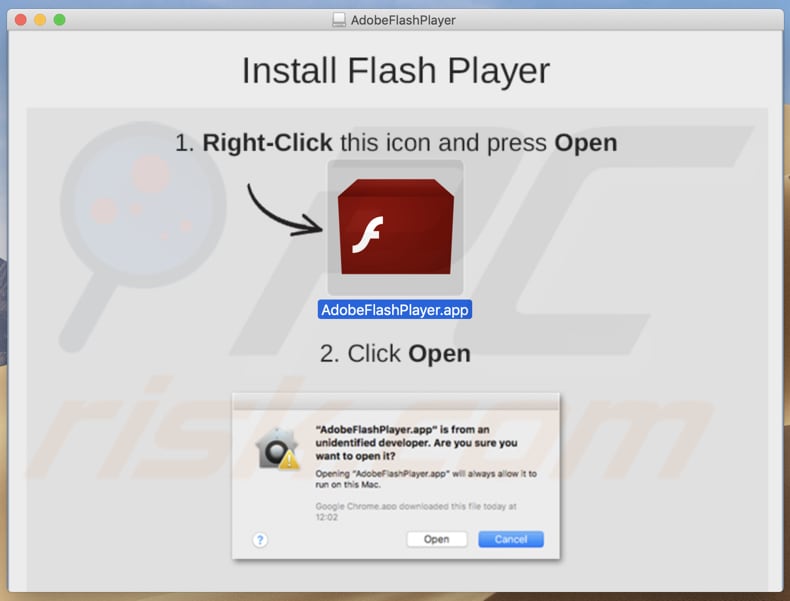 shoptimizely adware first installation dialog window