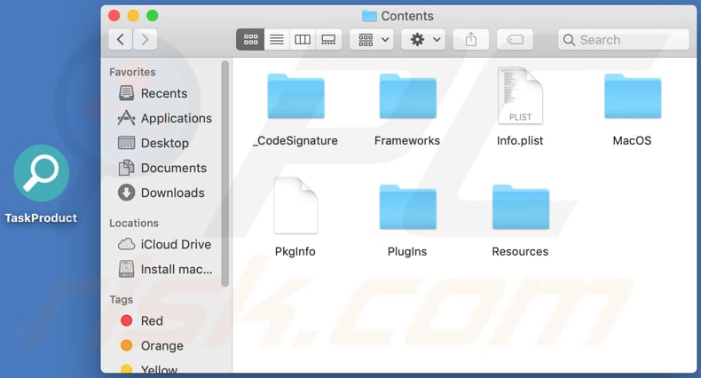 taskproduct adware contents folder