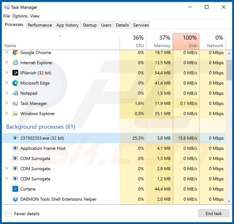 avvadon 237502353.exe malicious process in task manager