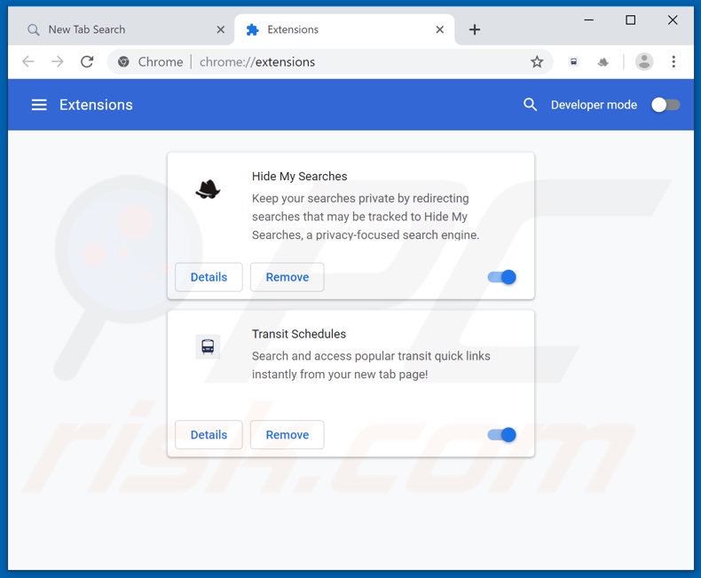Removing mybrowser-search.com related Google Chrome extensions
