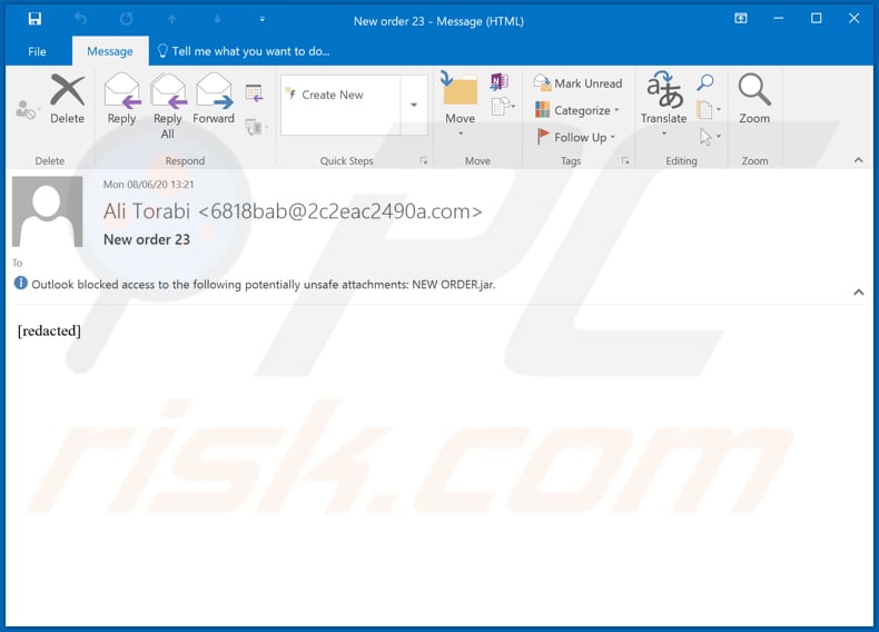 Spam e-mail verspreidt STRRAT malware