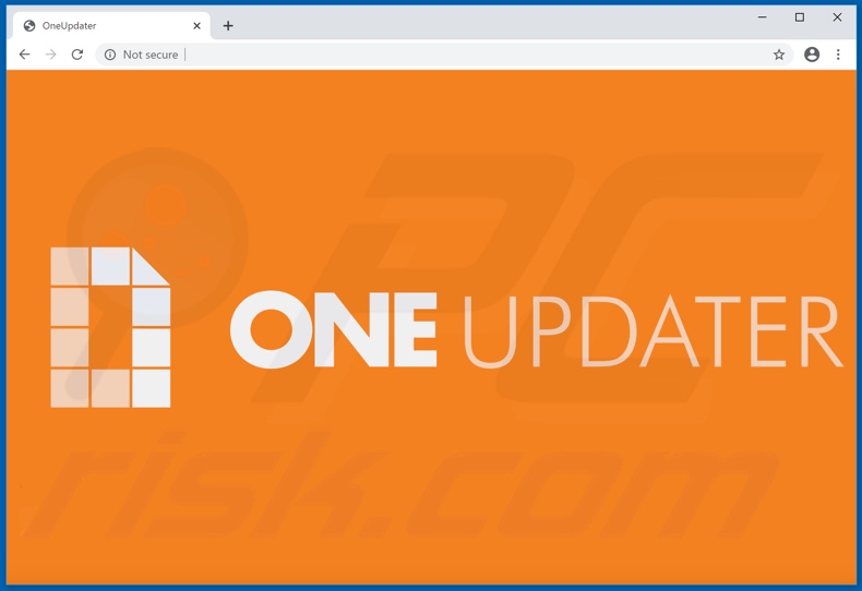 Website om de OneUpdater adware te promoten