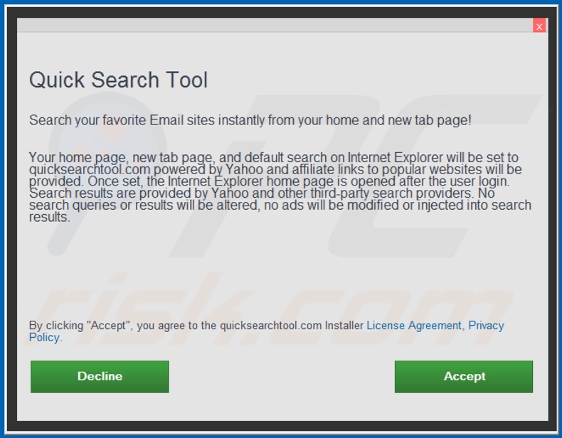 Officiële Quick Search Tool browserkaper installer