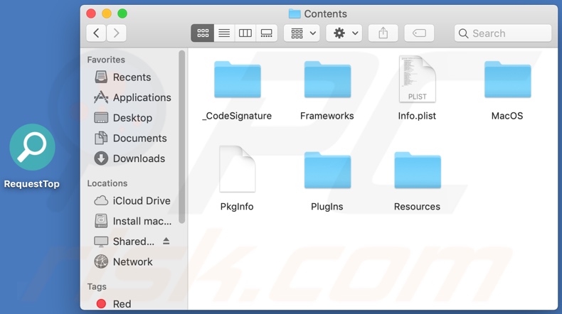 RequestTop adware install folder