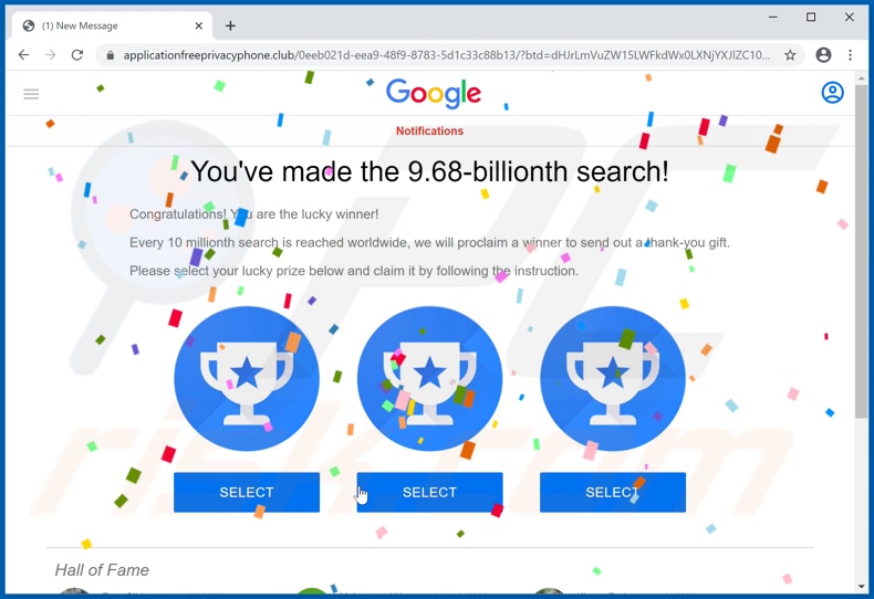 You've made the 9.68-billionth search oplichting