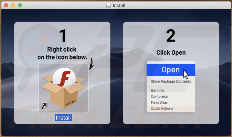 Delusive installer used to promote ConnectionIndexer adware step 1