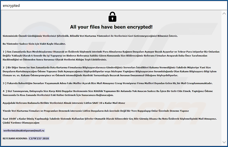 Eight ransomware Turkish info.hta