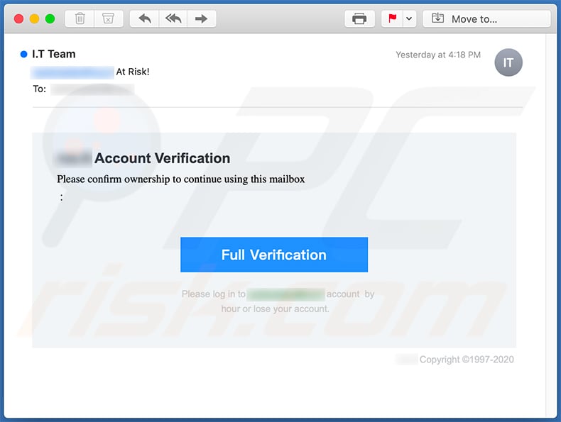 E-mailreferenties phishing-spam