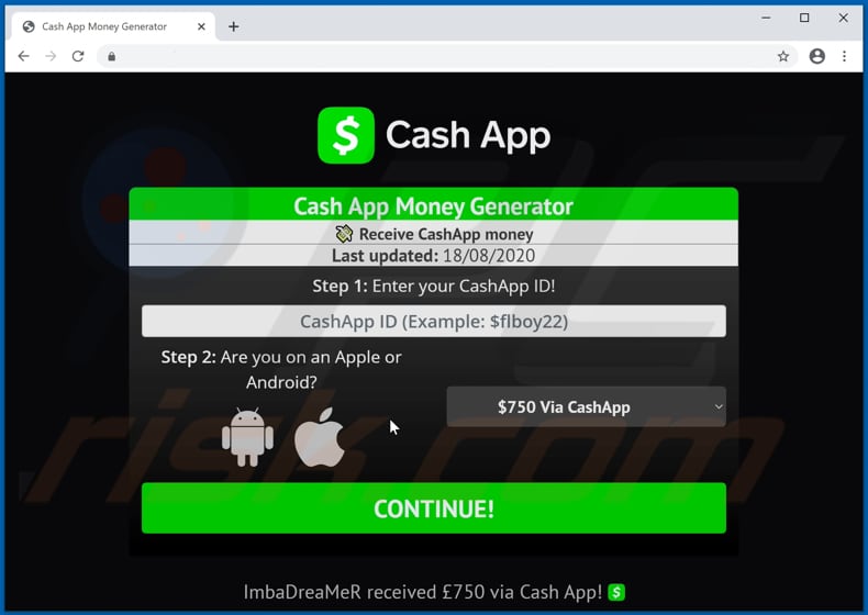 Cash App scam scam