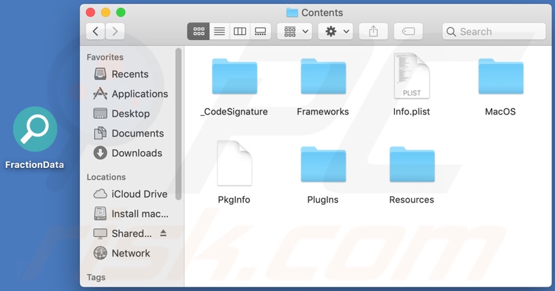 FractionData adware install folder